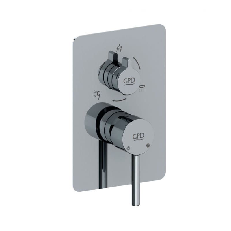 GPD Espina Mix Çevirmeli Ankastre Batarya Sıva Üstü Grubutsen817 Krom SCU70