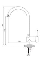 GPD Espina Tek Gövde Eviye Bataryası Siyah MTE70-S