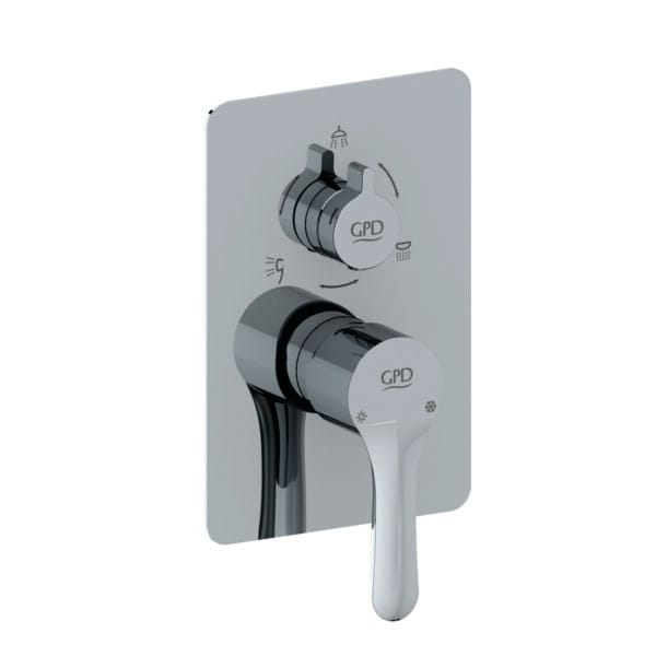 GPD Felis Mix Çevirmeli Ankastre Batarya Sıva Üstü Grubutsen817 Krom SCU75