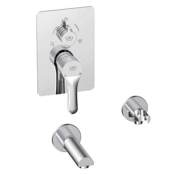 GPD Felis Mix Çevirmeli Ankastre Batarya Tsen817 Krom MCA76