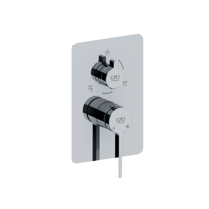 GPD Gildo Mix Çevirmeli Ankastre Batarya Sıva Üstü Grubutsen817 Krom SCU165