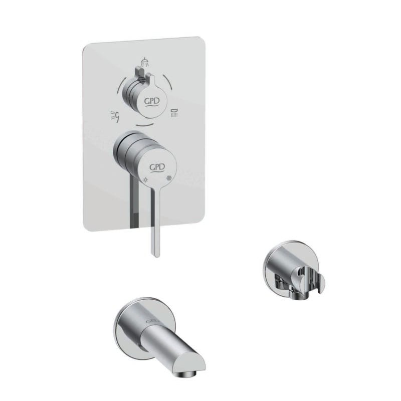 GPD Gildo Mix Çevirmeli Ankastre Batarya Tsen817 Krom MCA166