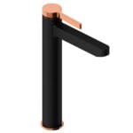 GPD Gildo Set Üstü Lavabo Bataryası Siyah-Rose Gold MSL165-S-R