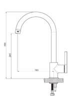 GPD Gildo Tek Gövde Eviye Bataryası Krom MTE165
