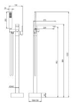 GPD Kare Model Yerden Küvet Bataryası Siyah YKB205-S