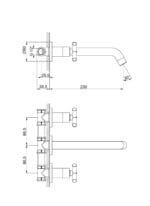 GPD Nino Duvardan Ankastre Lavabo Bataryası Krom DAB05