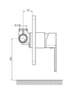GPD Pedra Ankastre Duş Bataryası Siyah MAD160-S