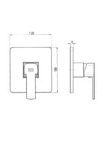 GPD Pedra Ankastre Duş Sıva Üstü Grubu Krom SUD160