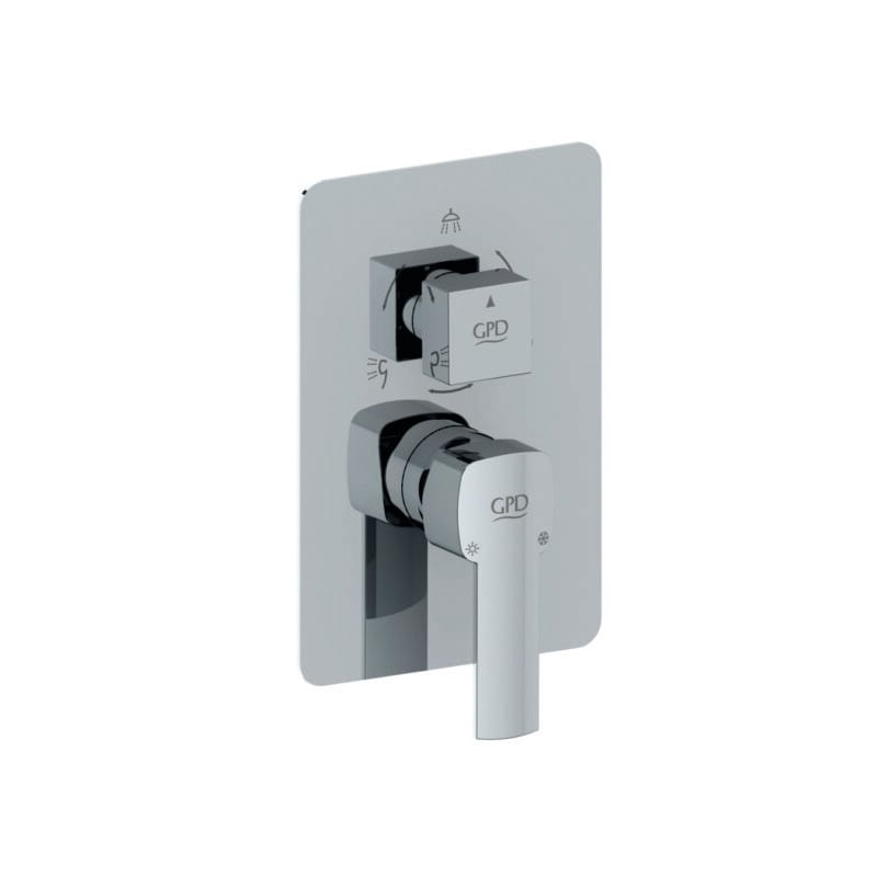 GPD Pedra Mix Çevirmeli Ankastre Batarya Sıva Üstü Grubutsen817 Krom SCU160