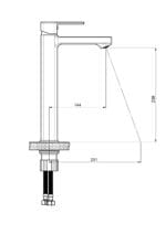 GPD Pedra Set Üstü Lavabo Bataryası Siyah MSL160-S