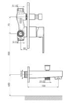 GPD Pedra Tam Ankastre Banyo Bataryası Krom MTA160