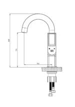 GPD Quadro Tek Gövde Lavabo Bataryası Siyah MTL190-S