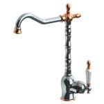 GPD Retro Tek Gövde Eviye Bataryası Krom-Rose Gold MTE180-K-R