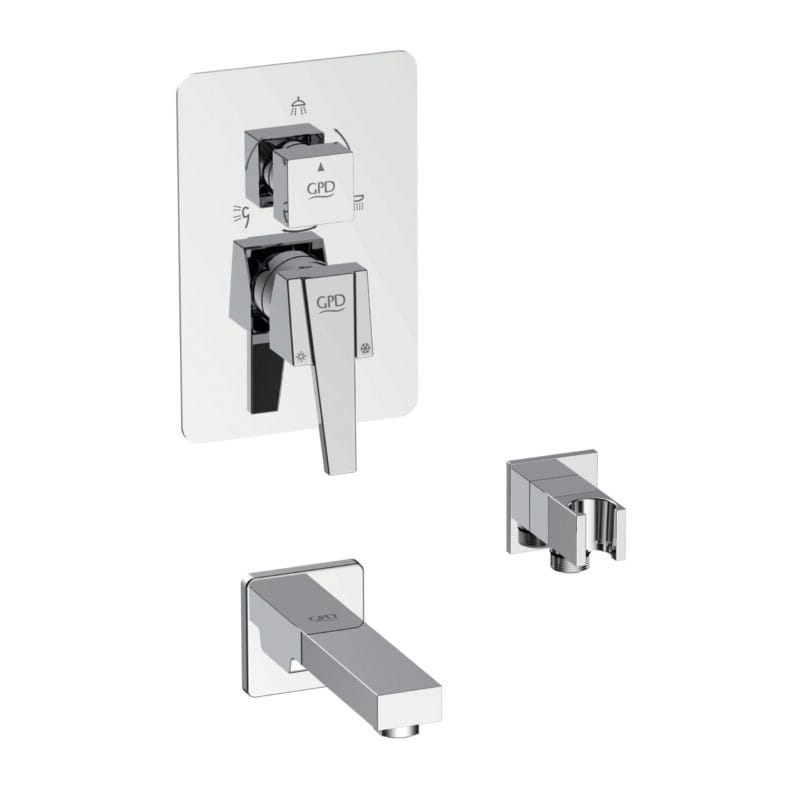 GPD Ritmo Mix Çevirmeli Ankastre Batarya Tsen817 Krom MCA86