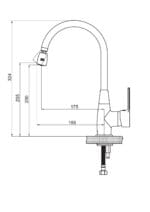 GPD Solus Tek Gövde Eviye Bataryası Krom MTE55