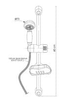 GPD Sürgülü Duş Seti 3 Fonksiyonlu Ø75 Krom DST16