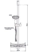 GPD Sürgülü Duş Seti 5 Fonksiyonlu Ø110 Krom DST52