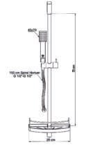 GPD Sürgülü Duş Seti Tek Fonksiyonlu 45x70 Krom DST61