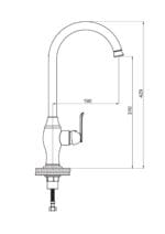 GPD Tauro Tek Gövde Eviye Bataryası Krom MTE150