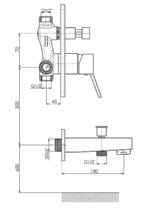 GPD Tulio Tam Ankastre Banyo Bataryası Krom MTA135