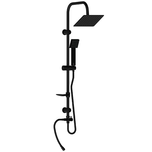 GPD Yönlendiricili Duş Seti Tek Fonksiyonlu El Duşu 200x200 Siyah DST19-3-S
