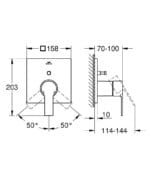 Grohe Allure Ankastre Banyo/Duş Bataryası