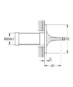 Grohe Allure Ankastre Stop Valf Sıva Üstü Grubu