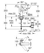 Grohe Allure Lavabo Bataryası, Sifon Kumandalı