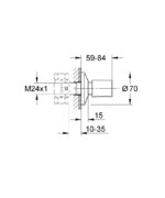 Grohe Bau Cosmopolitan Ankastre Stop Valf (Sıva Üstü Grubu)