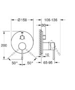 Grohe Essence Ankastre Banyo Bataryası 3 Yollu