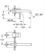 Grohe Essence New Duvardan Ankastre Lavabo Bataryası (Sıva Üstü Grubu), Fırçalı Bakır