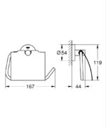 Grohe Essentials Kapaklı Tuvalet Kağıtlığı, Sert Grafit