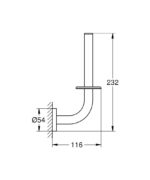 Grohe Essentials Yedek Tuvalet Kağıtlığı Fırçalı Bakır
