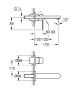 Grohe Eurocosmo Ankastre Lavabo Bataryası
