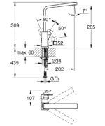 Grohe Eurocube Eviye Bataryası
