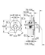 Grohe Eurosmart Ankastre Banyo Bataryası