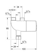 Grohe Grohtherm Micro Termostatik Oransal Valf