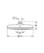 Grohe Tempesta 210 Tepe Duşu Tek Akışlı, 21 cm