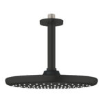 Grohe Tempesta 250 Yuvarlak Tepe Duşu Tek Akışlı, 25 cm (Tavandan Dirsek Dahil), Mat Siyah