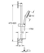 Grohe Tempesta Cube 110 Sürgülü Duş Seti, 2 Akışlı