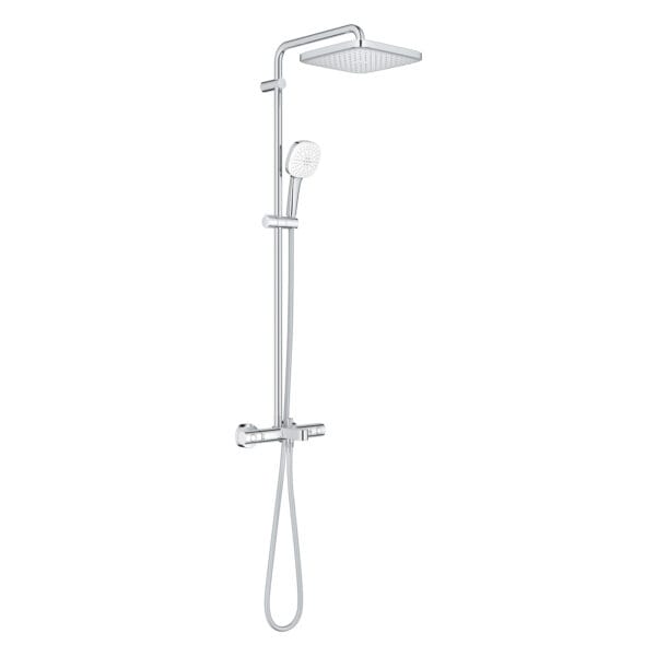 Grohe Tempesta System 250 Cube Duvara Monte Termostatik Banyo Bataryalı Duş Kolonu