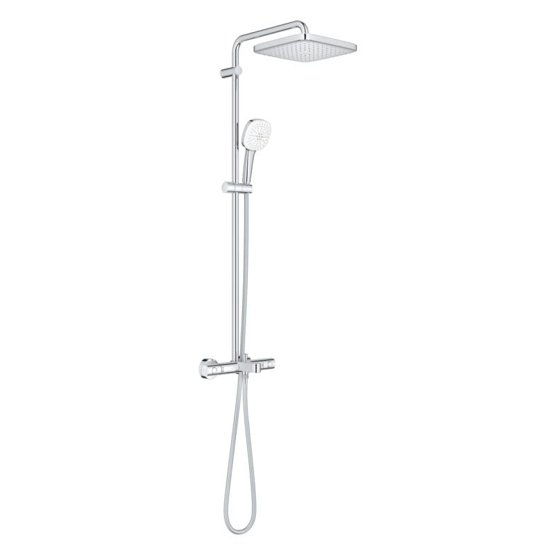 Grohe Tempesta System 250 Cube Duvara Monte Termostatik Banyo Bataryalı Duş Kolonu