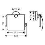 Hansgrohe Logis Universal Tuvalet Kağıtlığı Kapaklı