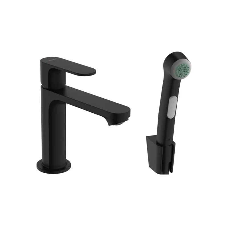 Hansgrohe Rebris S Tek Kollu Satin Siyah Lavabo Bataryası