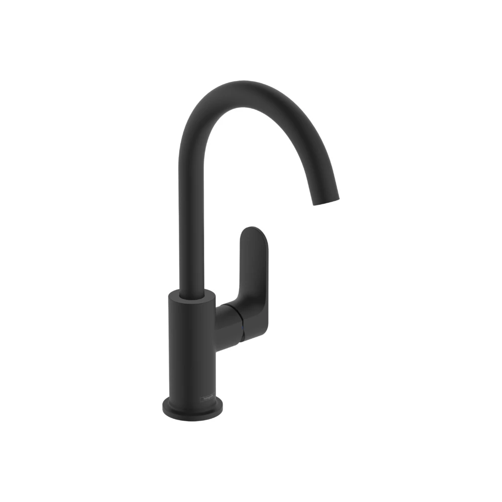 Hansgrohe Rebris S Tek Kollu Satin Siyah Lavabo Bataryası Hansgrohe Rebris S Tek Kollu Satin Siyah Lavabo Bataryası