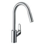 Hansgrohe Tek Kollu Eviye Bataryası Focus M41 240, Çekilebilir El Duşu, 2jet Krom