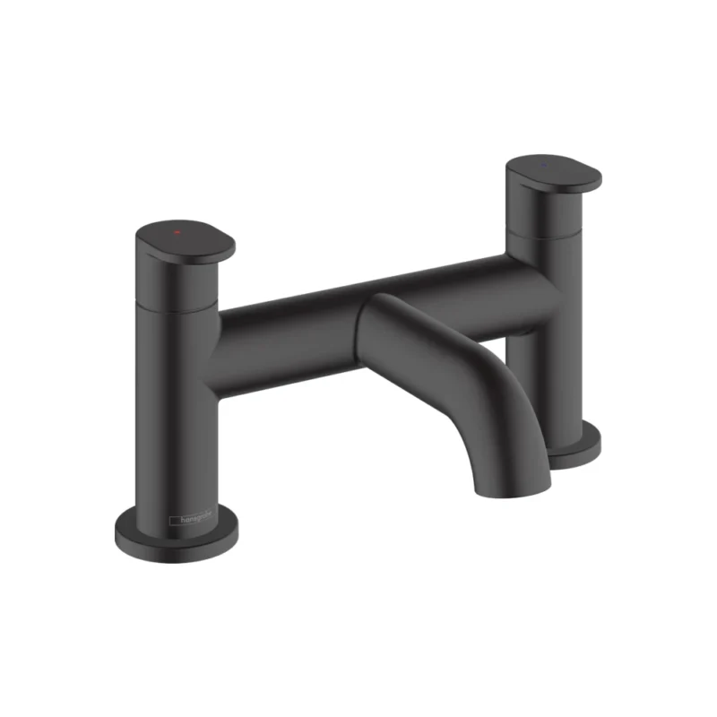 Hansgrohe Vernis Blend 2 Delikli Kenarlı Siyah Banyo Bataryası