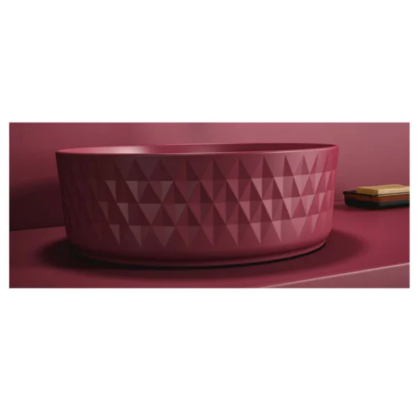 Isvea Davanti Tezgah Üstü Lavabo 36 cm Rustik Bordo