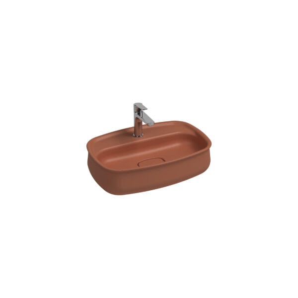 Isvea Fluido Tezgah Üstü Lavabo 60 cm Terracotta