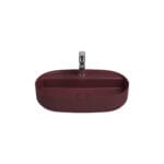 Isvea Infinity Batarya Delikli Tezgahüstü Lavabo 60 cm Rustik Bordo